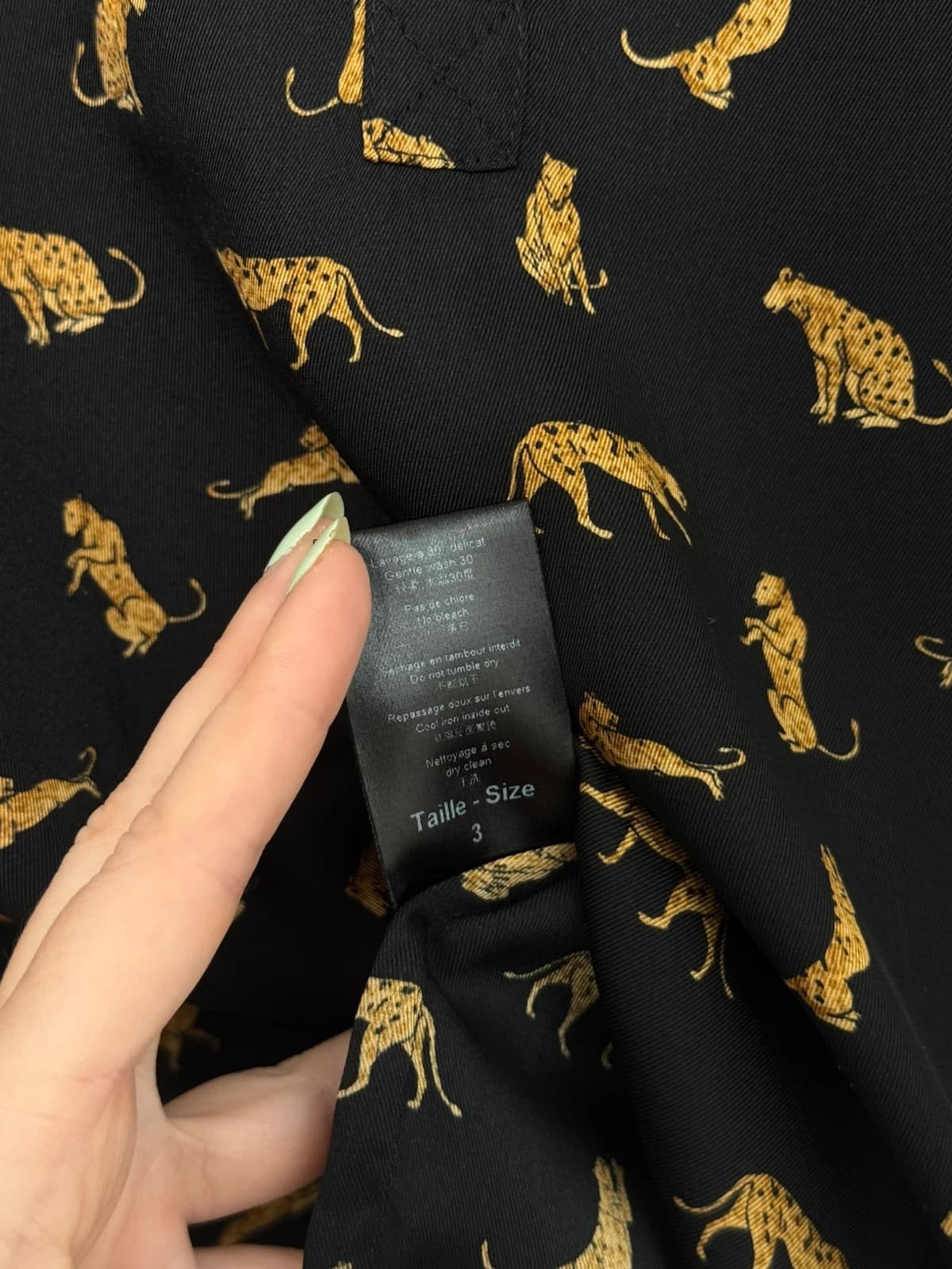 Blouse fluide Zapa noire imprimé léopard taille 3/L - Photo 4/9