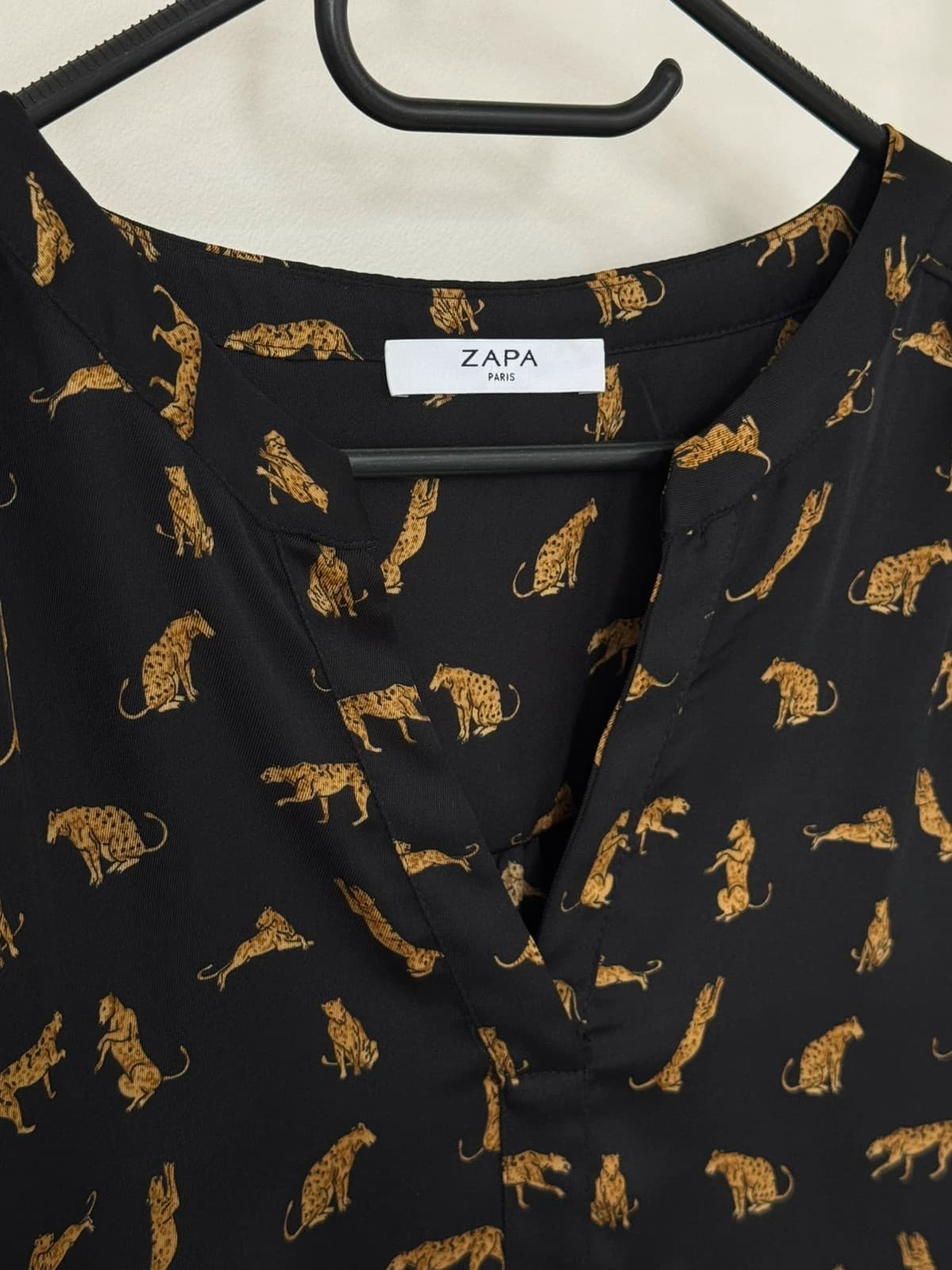 Blouse fluide Zapa noire imprimé léopard taille 3/L - Photo 6/9