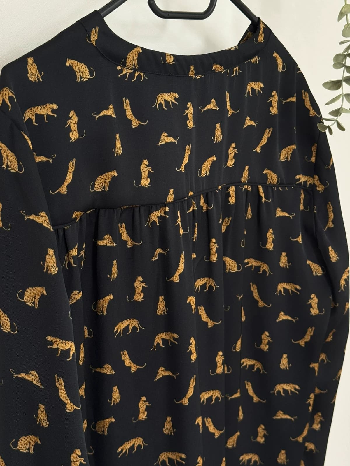 Blouse fluide Zapa noire imprimé léopard taille 3/L - Photo 7/9