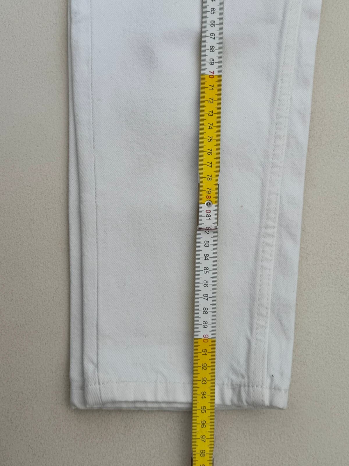 Jean mom fit taille haute Zara blanc ceinture denim taille 36/S - Photo 12/12
