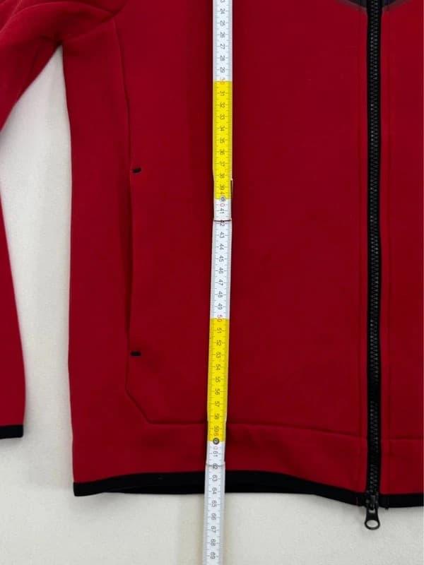 Veste Nike Tech Fleece rouge noir zippée à capuche taille M - Photo 9/9