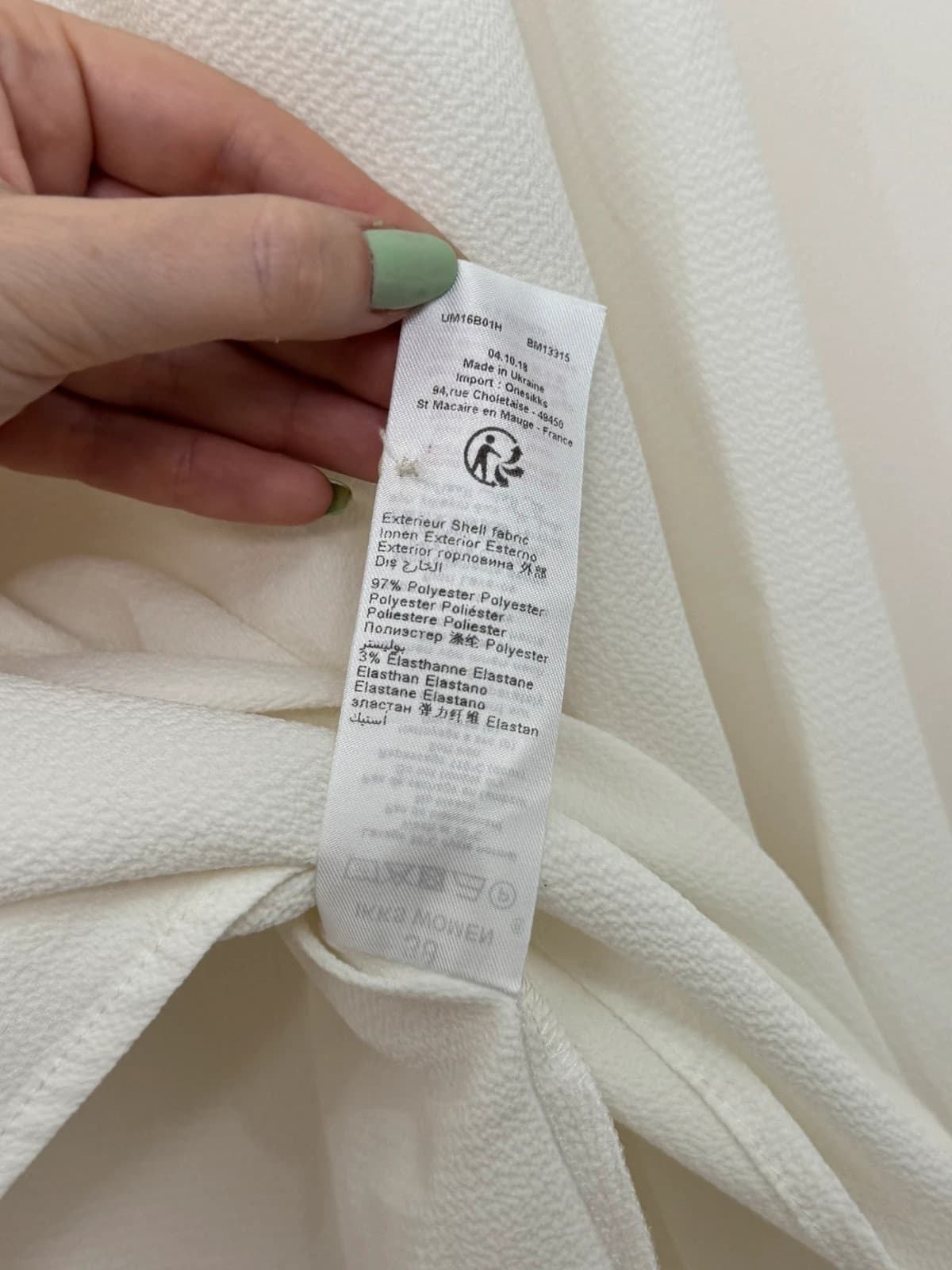 Chemise fluide IKKS blanc cassé zip taille 38 S/M - VP260395 - Photo 7/11