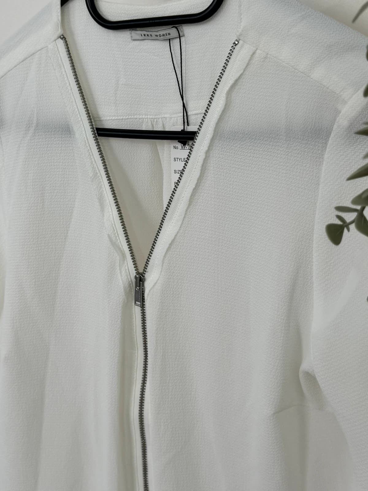 Chemise fluide IKKS blanc cassé zip taille 38 S/M - VP260395 - Photo 8/11