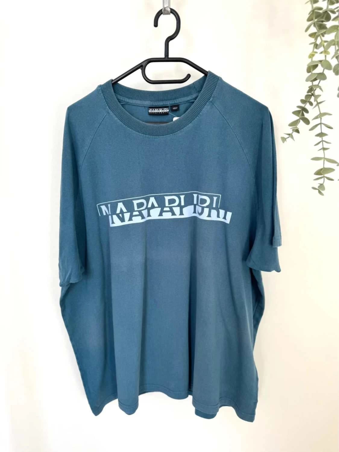 T-shirt coton Napapijri bleu logo geographic taille XL - FP2512183 - Photo 2/5