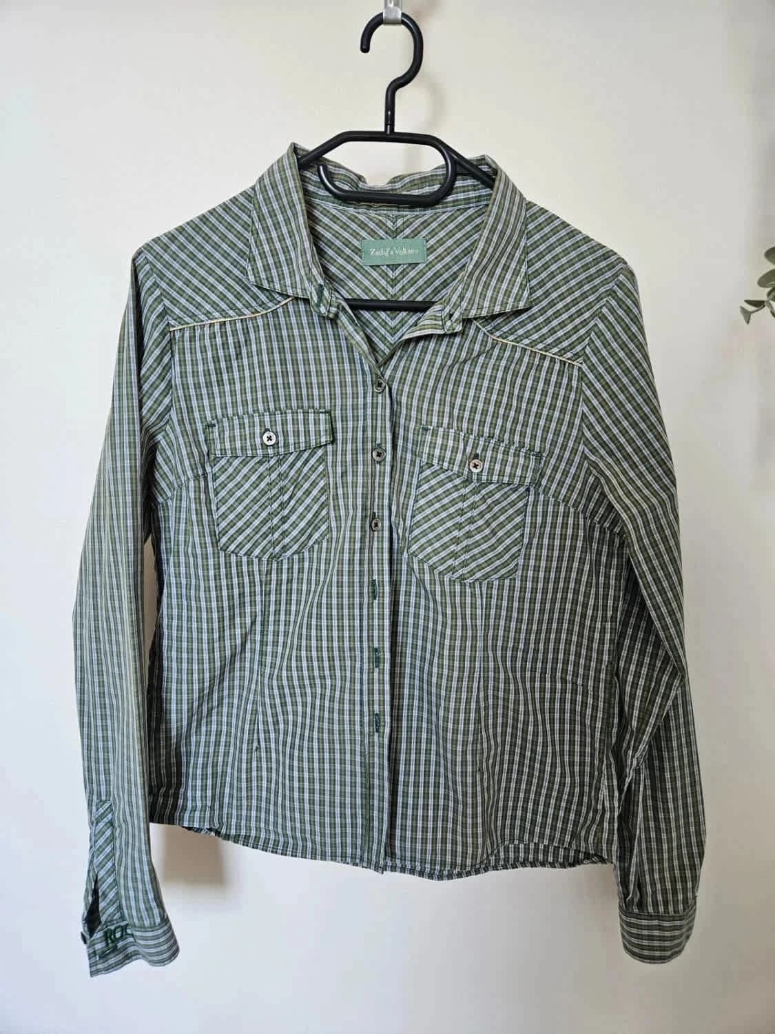 Chemise Zadig & Voltaire à carreaux verts taille L - Photo 2/7