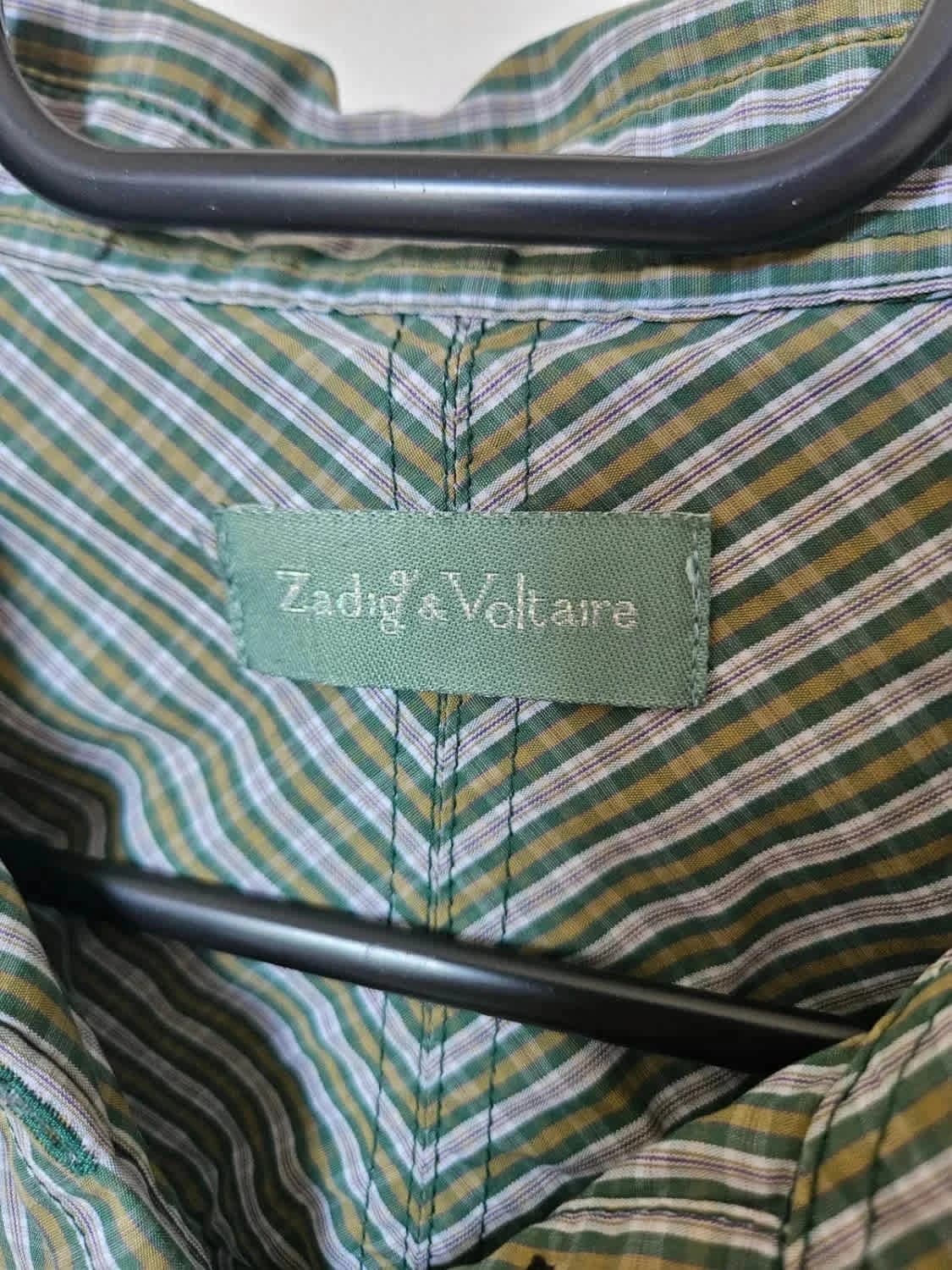 Chemise Zadig & Voltaire à carreaux verts taille L - Photo 3/7