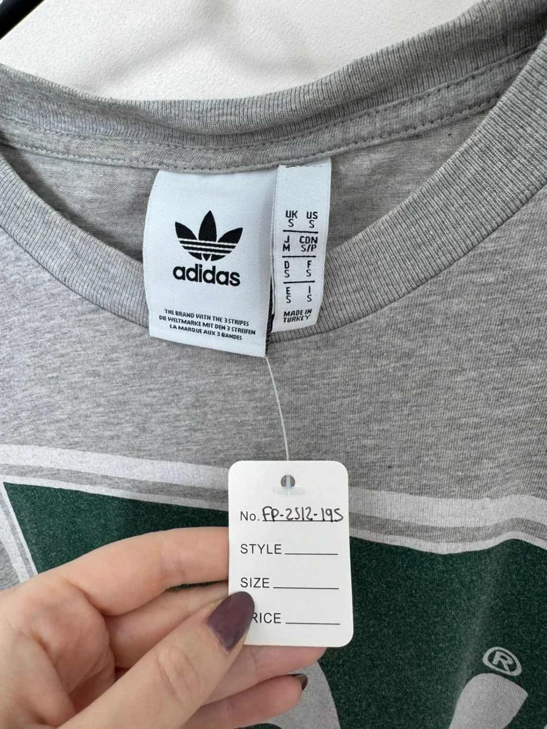 T-shirt Adidas Originals logo trefoil gris et vert taille S - FP2512195 - Photo 4/6