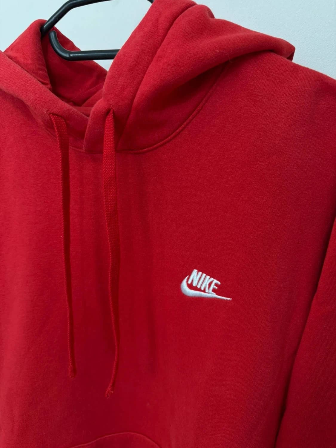 Sweat à capuche hoodie Nike rouge logo brodé taille M - FP251284 - Photo 3/8