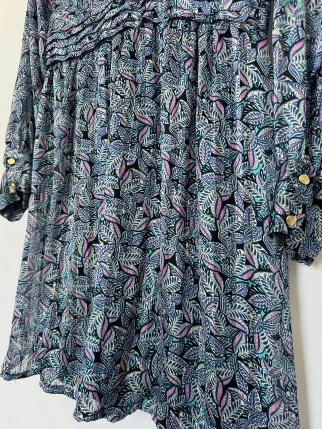 Robe bleue mi-longue Opullence cache-cœur taille L - Photo 6/8