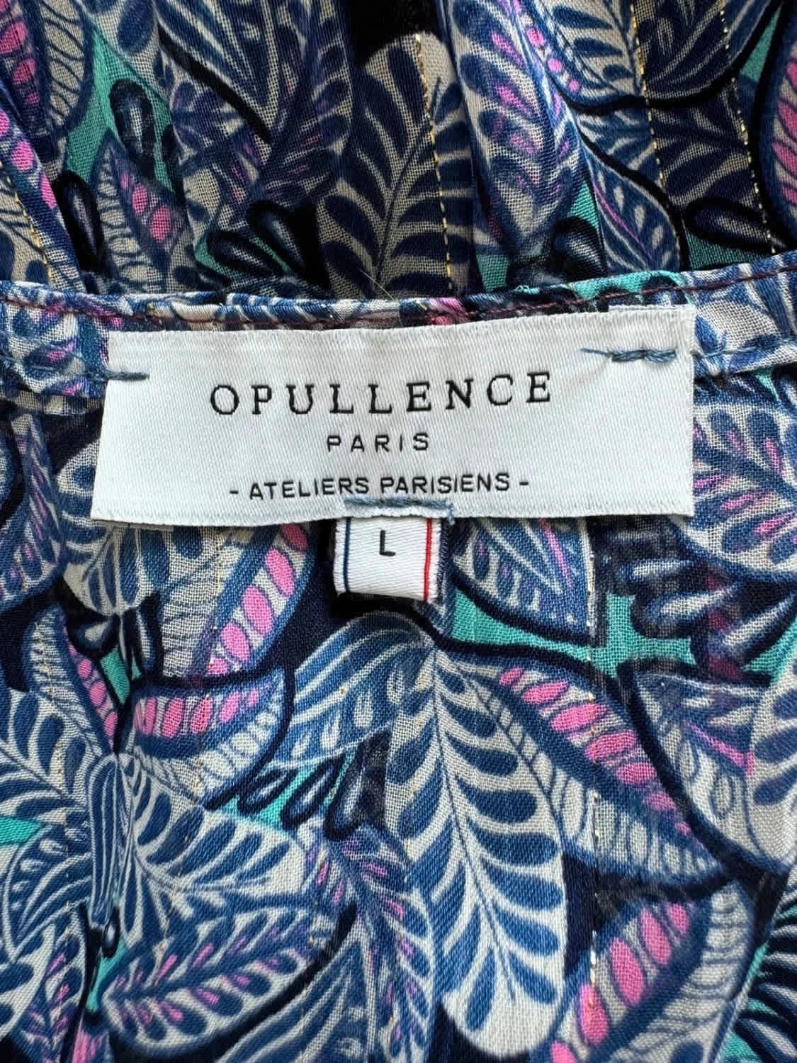 Robe bleue mi-longue Opullence cache-cœur taille L - Photo 7/8