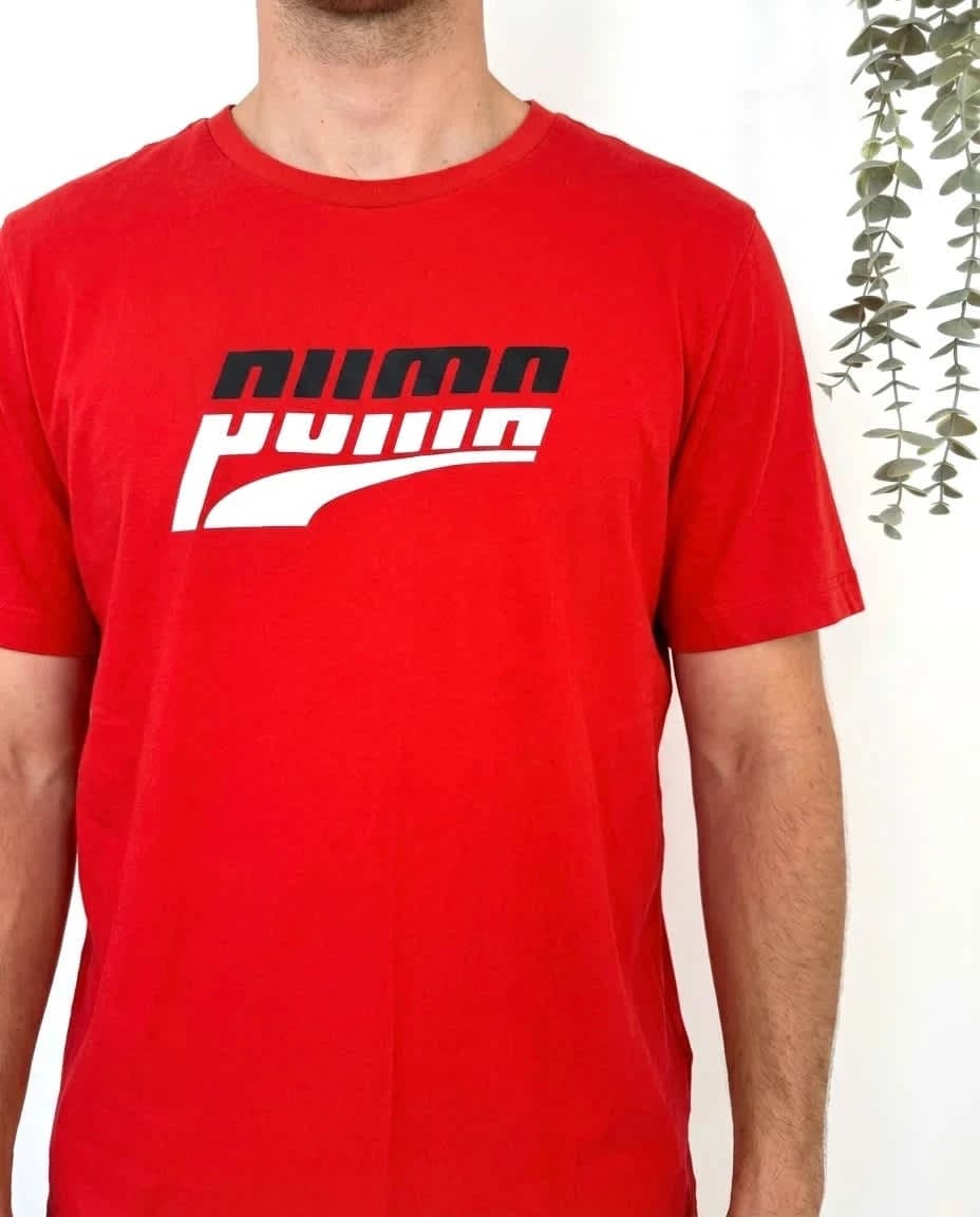 T-shirt coton Puma rouge logo imprimé taille XL - FP2512171 - Photo 1/7