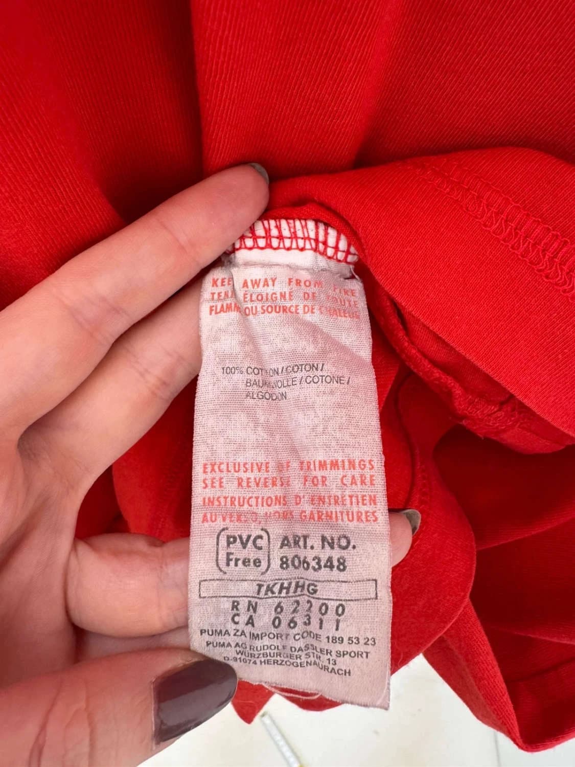 T-shirt coton Puma rouge logo imprimé taille XL - FP2512171 - Photo 5/7
