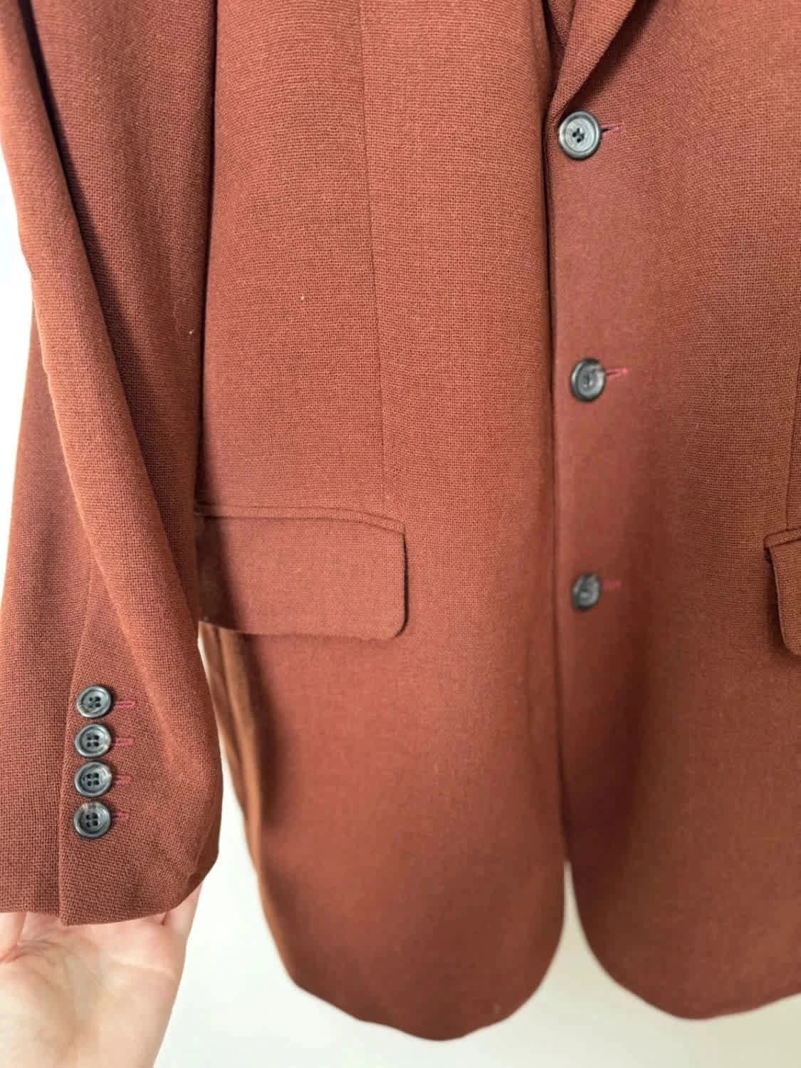 Blazer en laine Hugo Boss marron taille 48/L - Photo 4/11
