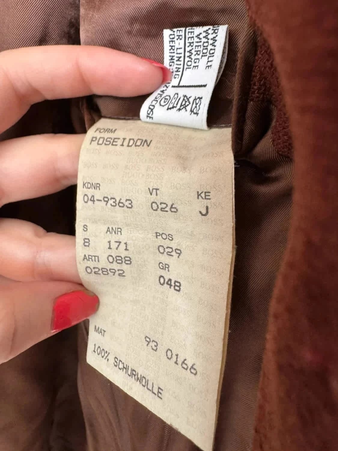 Blazer en laine Hugo Boss marron taille 48/L - Photo 8/11