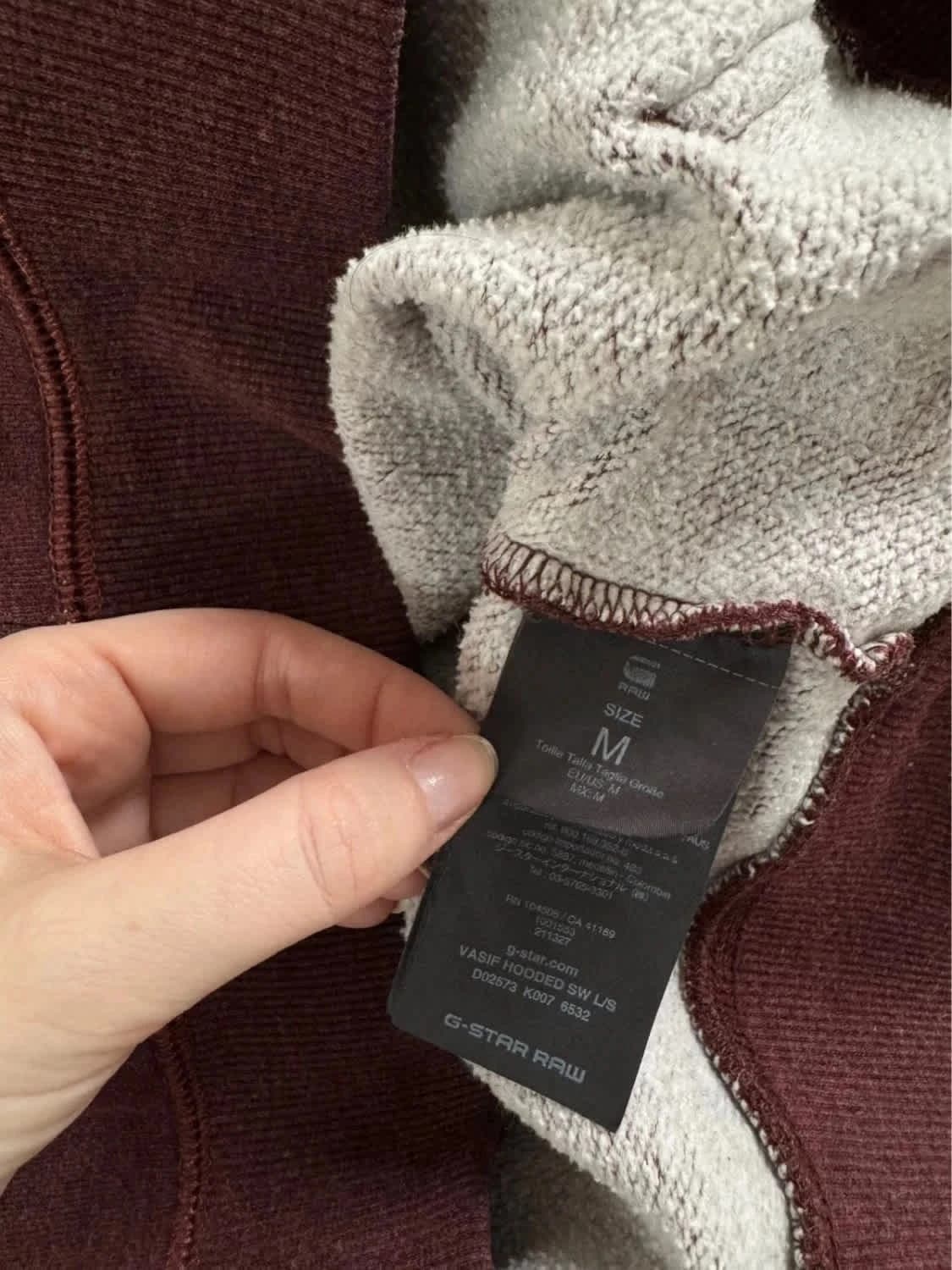 Sweat à capuche/Hoodie bordeaux G-Star Raw taille M - Photo 8/9