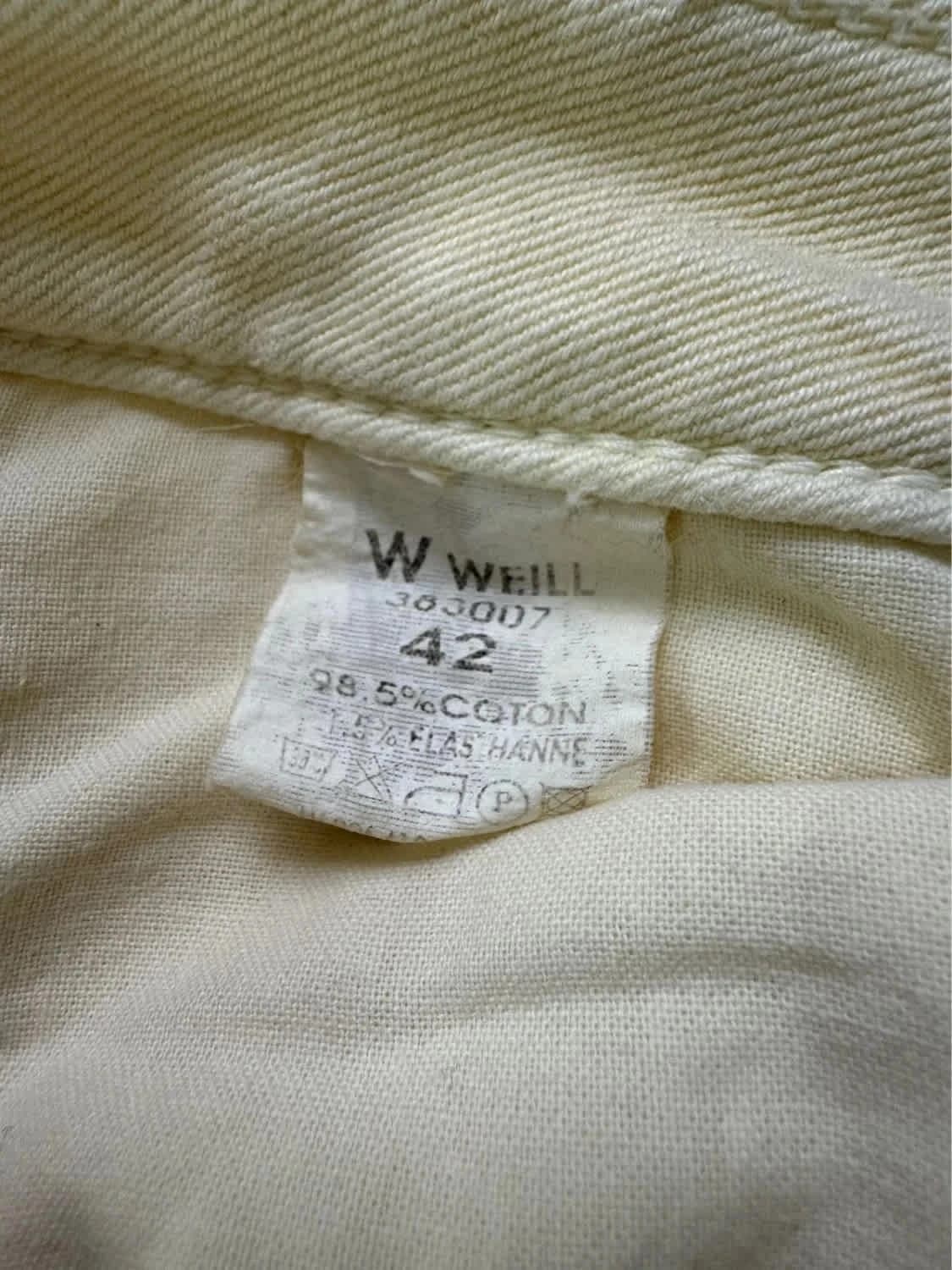 Pantalon droit Weill Jaune pastel taille 42 - Photo 6/6