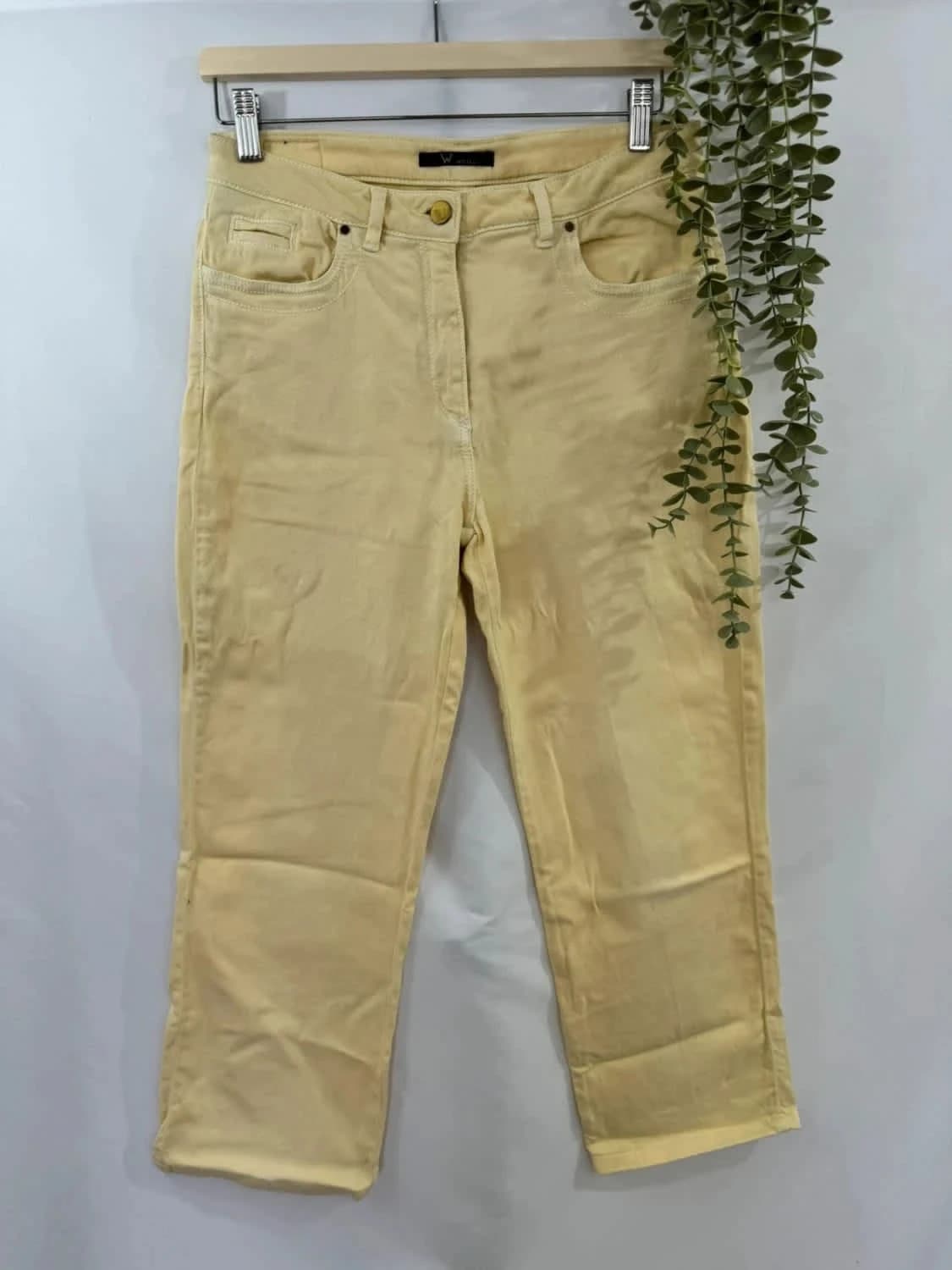 Pantalon droit Weill Jaune pastel taille 42 - Photo 2/6