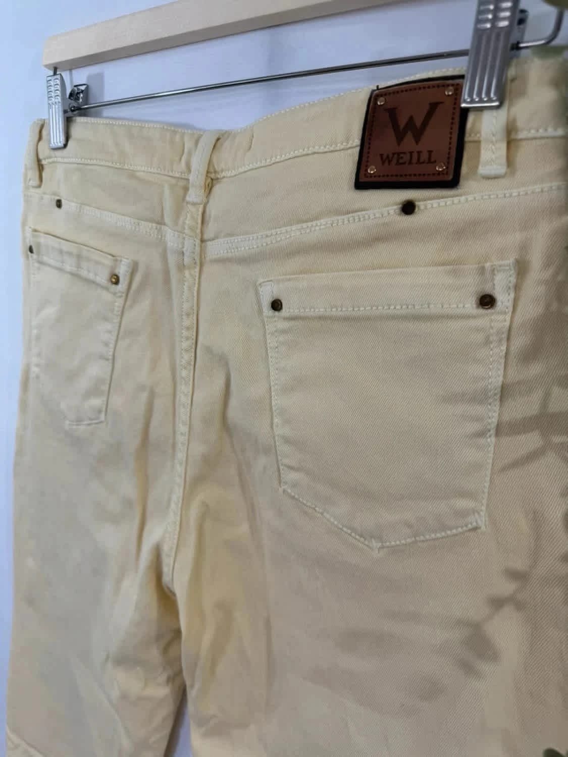 Pantalon droit Weill Jaune pastel taille 42 - Photo 4/6