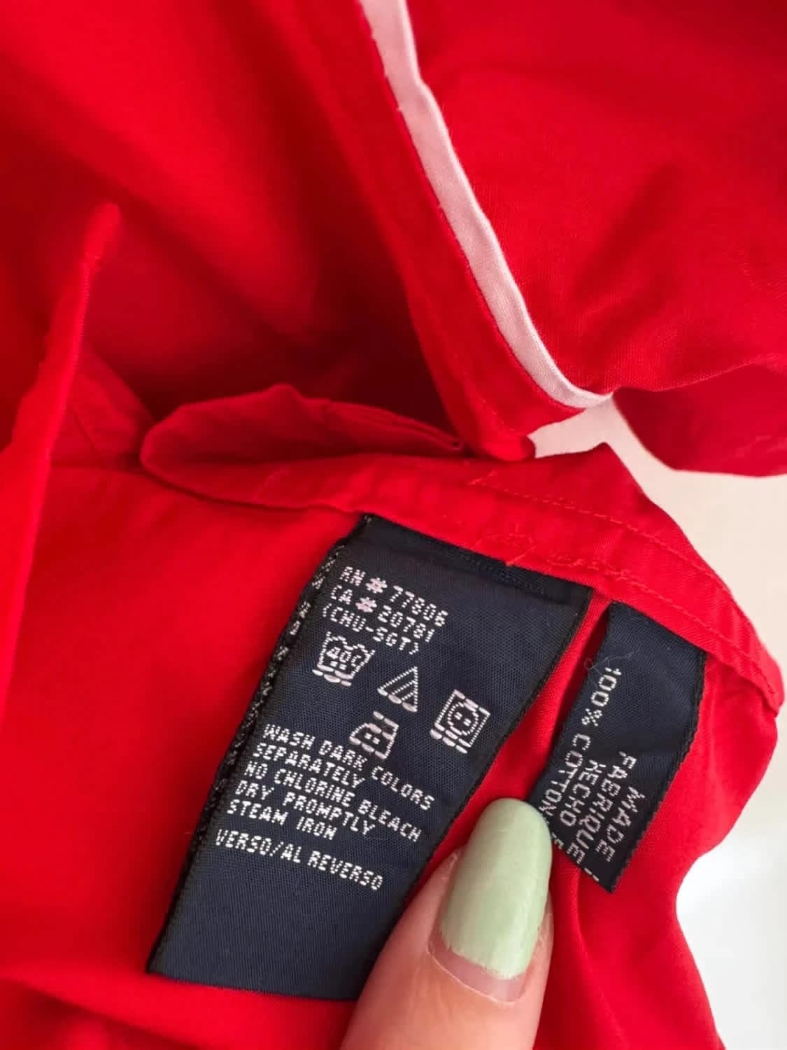 Chemise rouge manches courtes Tommy Hilfiger bowling style racing vintage brodé - Photo 8/8