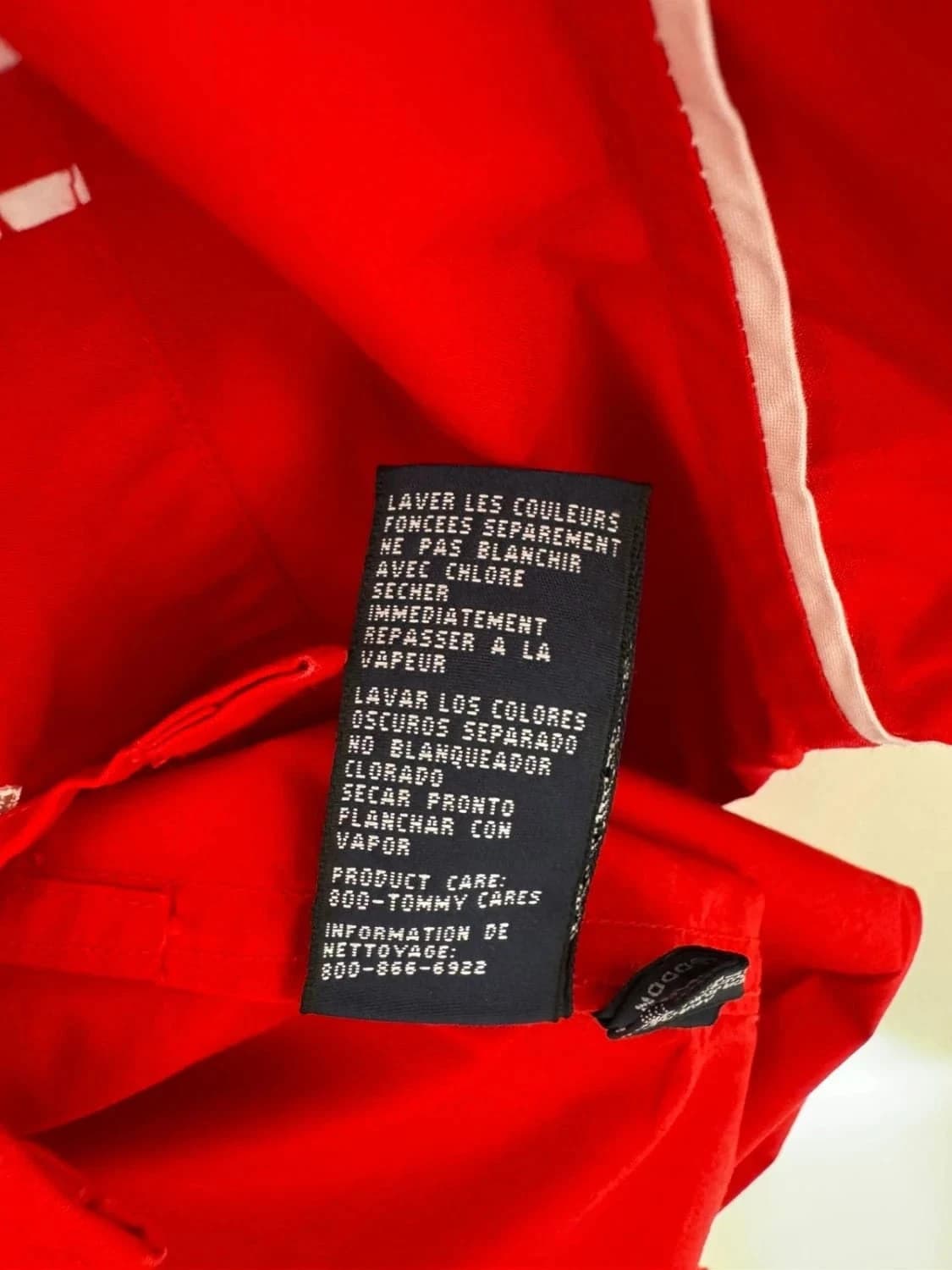 Chemise rouge manches courtes Tommy Hilfiger bowling style racing vintage brodé - Photo 7/8