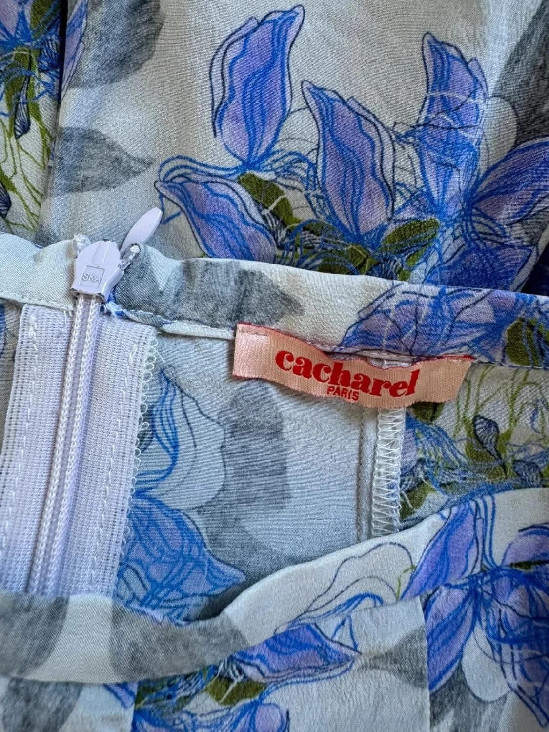 Jupe fleurie Cacharel violette taille S - Photo 5/5
