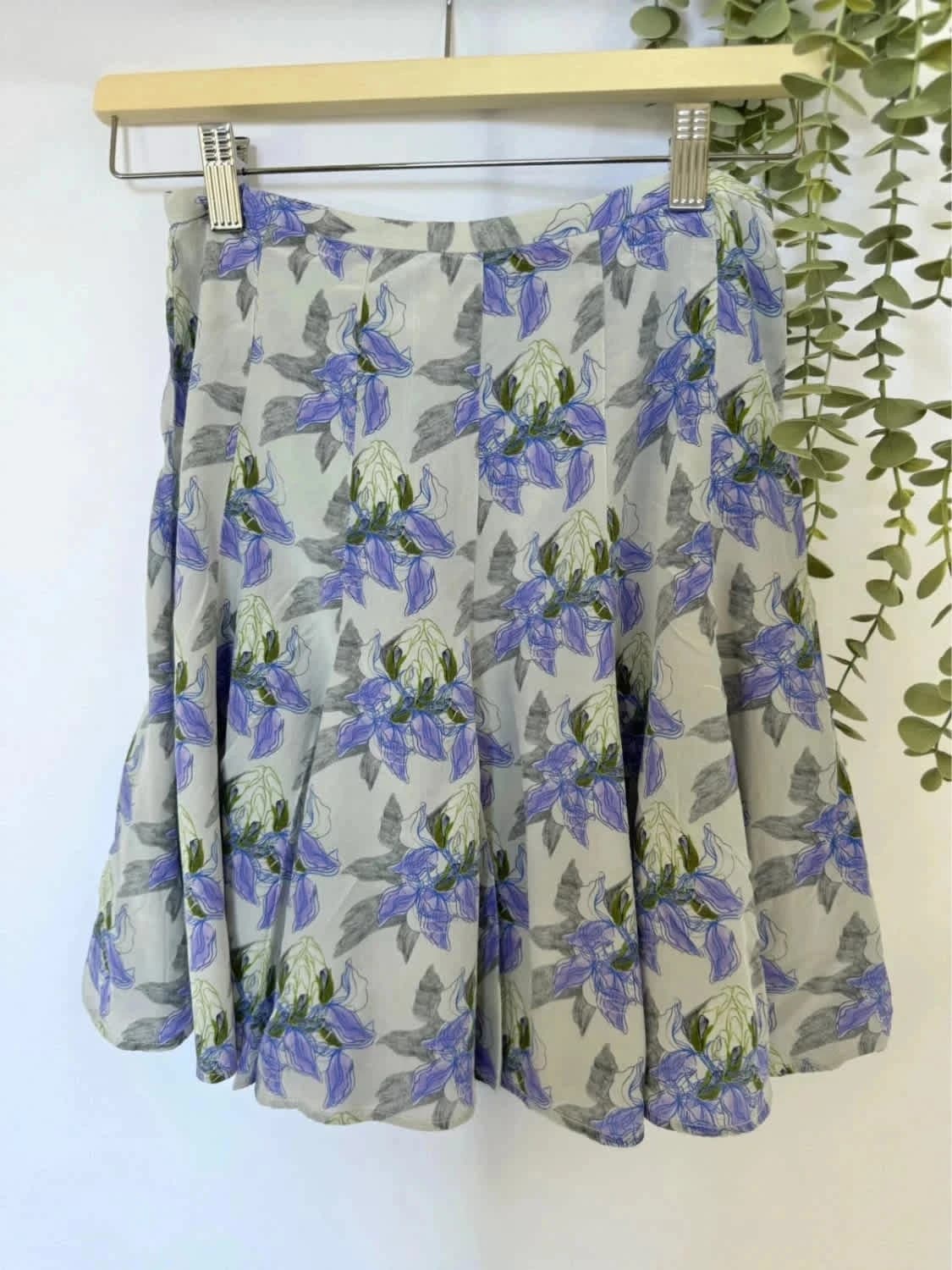 Jupe fleurie Cacharel violette taille S - Photo 2/5