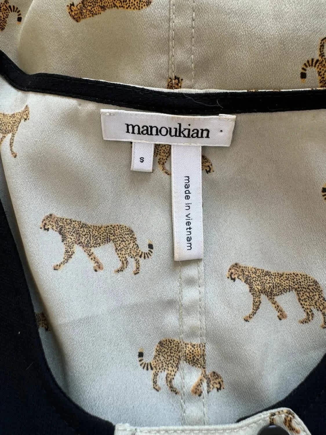 Blouse sans manches élégante Manoukian motifs léopards taille S - Photo 5/8