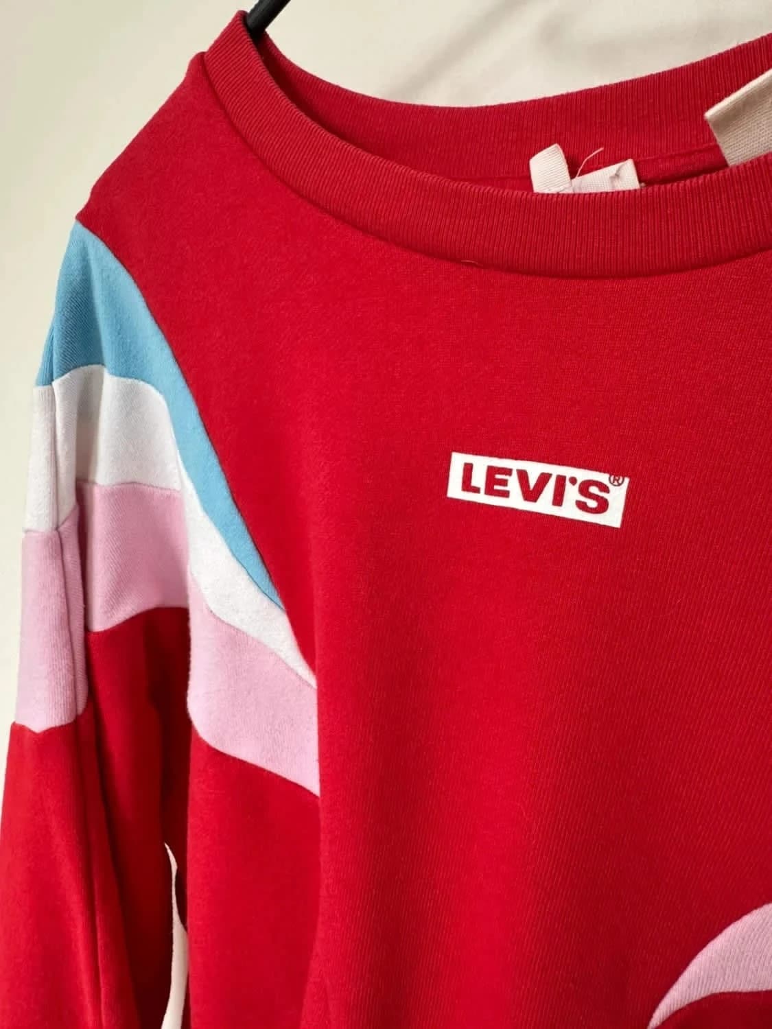 Levi’s sweat colorblock rouge ajustable taille M - Photo 3/8