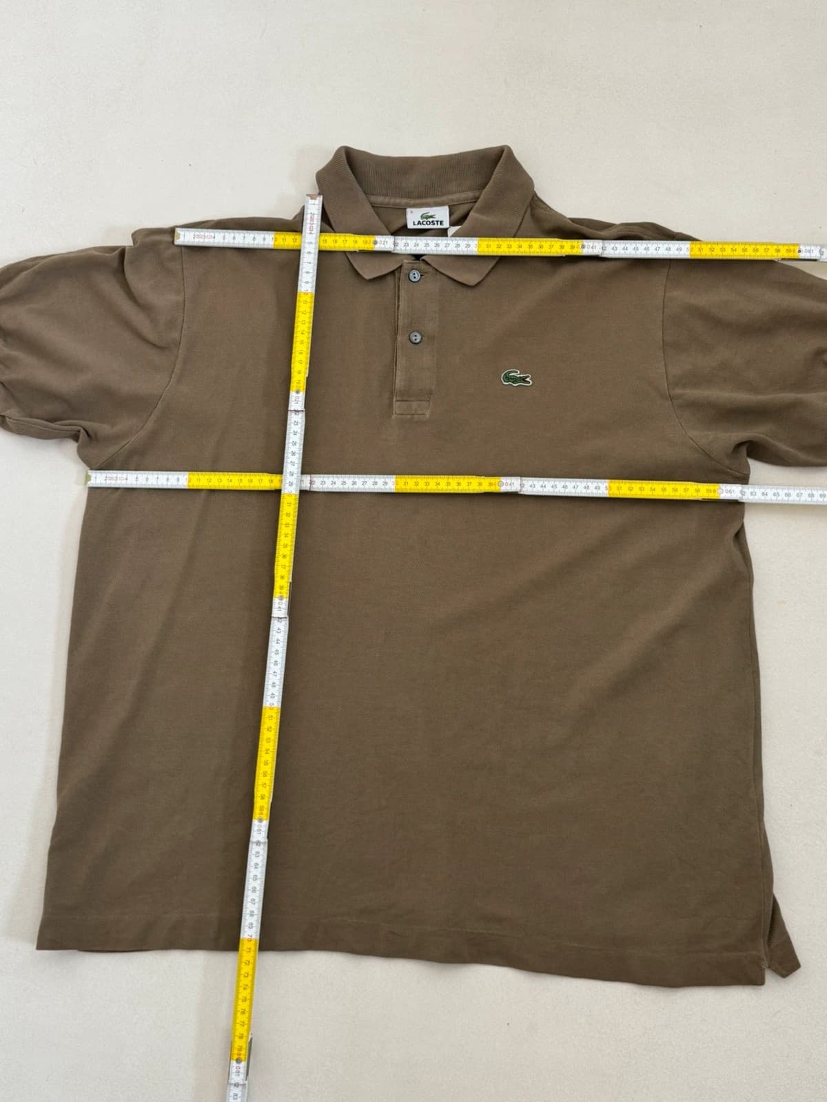Polo piqué Lacoste marron taupe taille 6/XXL - FP260257 - Photo 8/8