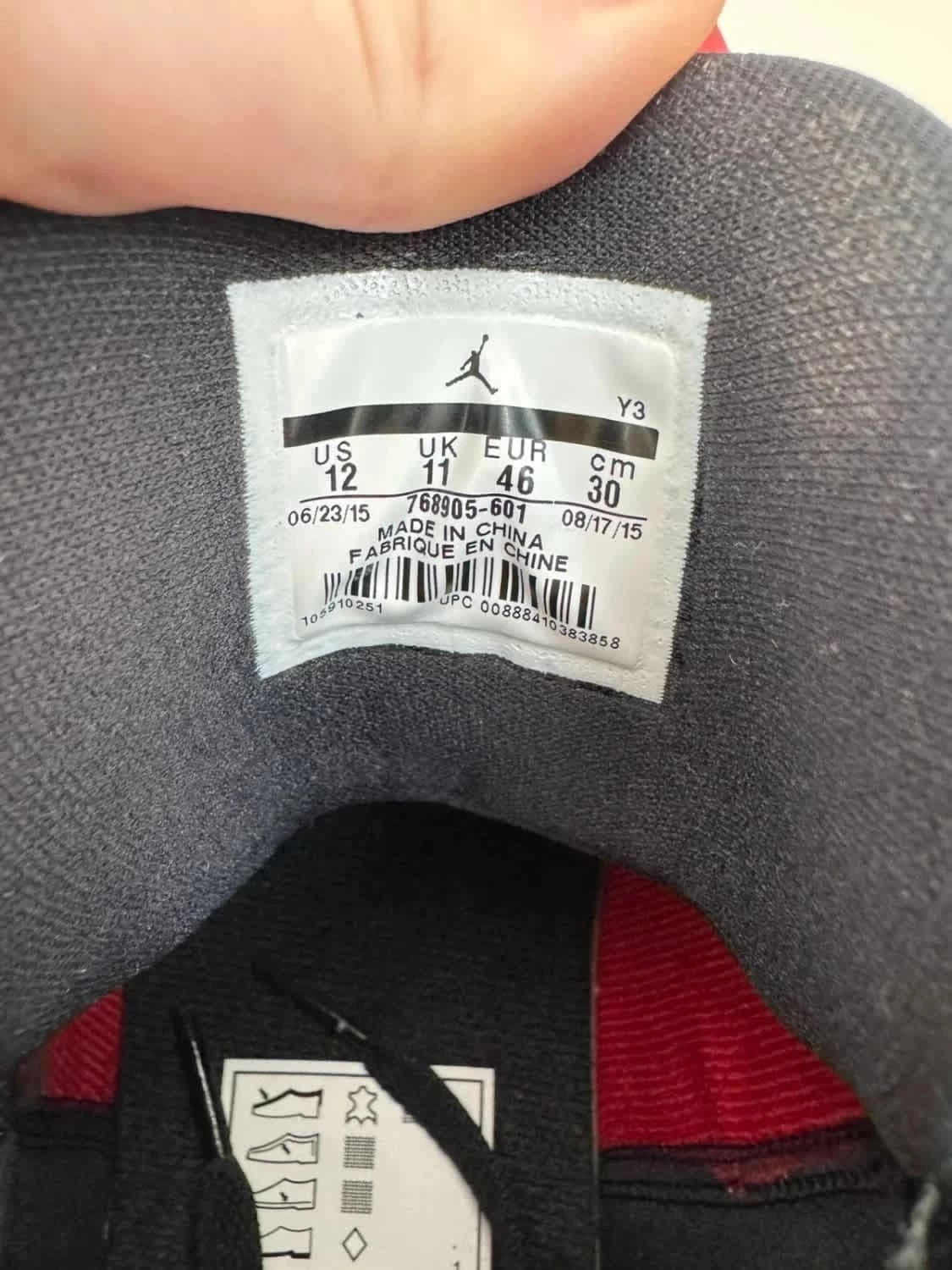 Nike Jordan Flight rouge 2015 pointure 46 - Photo 7/9