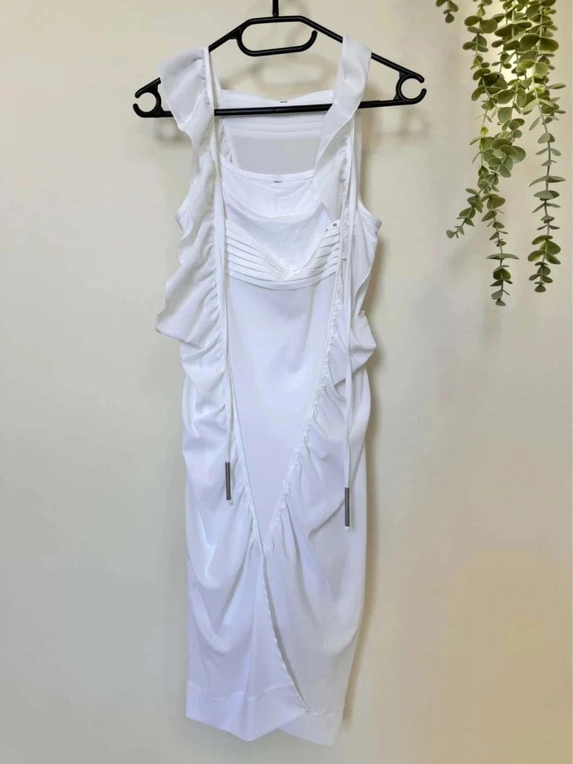 Robe blanche asymétrique Cop Copine taille 42 - Photo 2/6