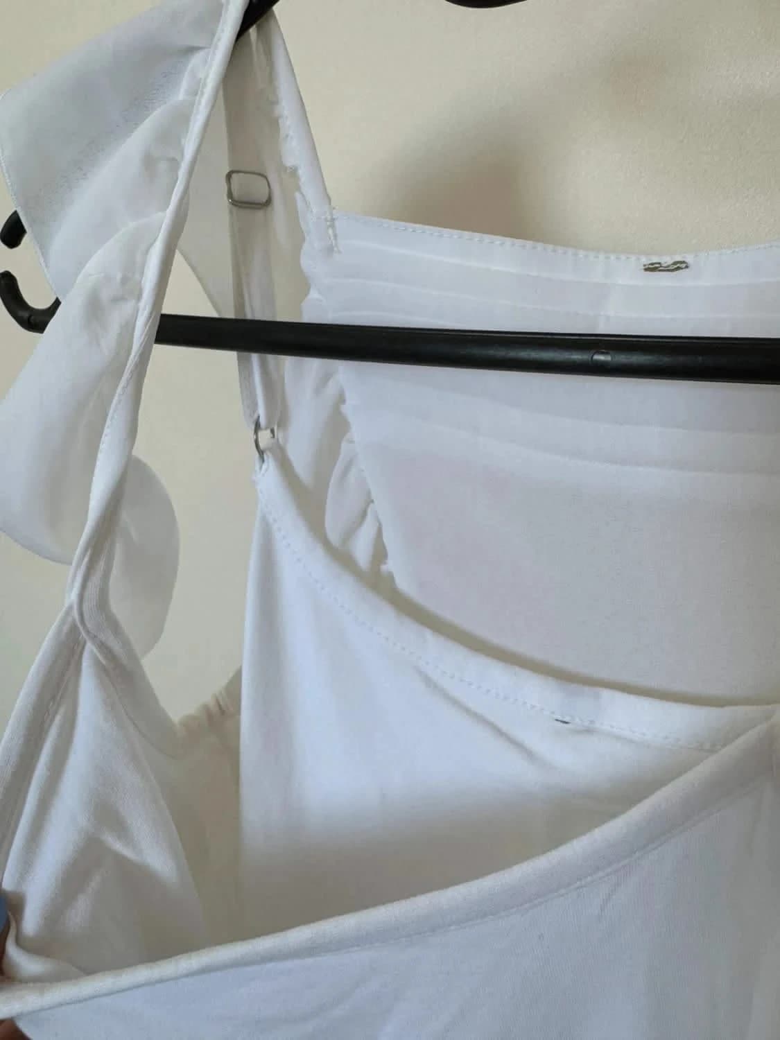 Robe blanche asymétrique Cop Copine taille 42 - Photo 3/6