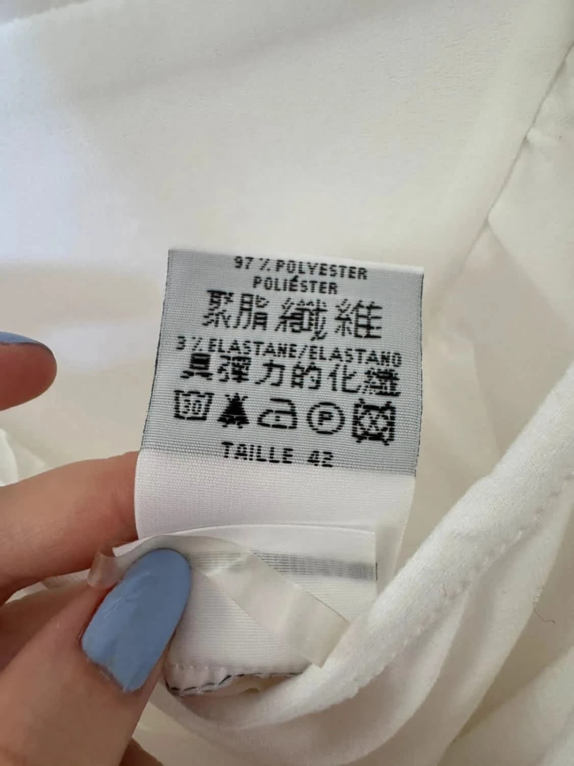 Robe blanche asymétrique Cop Copine taille 42 - Photo 4/6