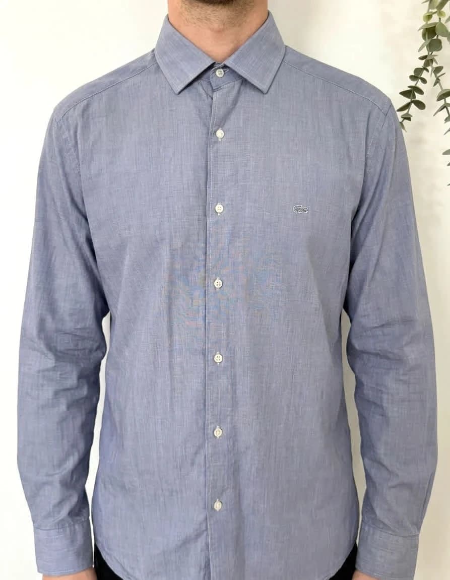 Chemise Lacoste coton bleu gris slim fit taille 44 - FP-260144 - Photo 1/8