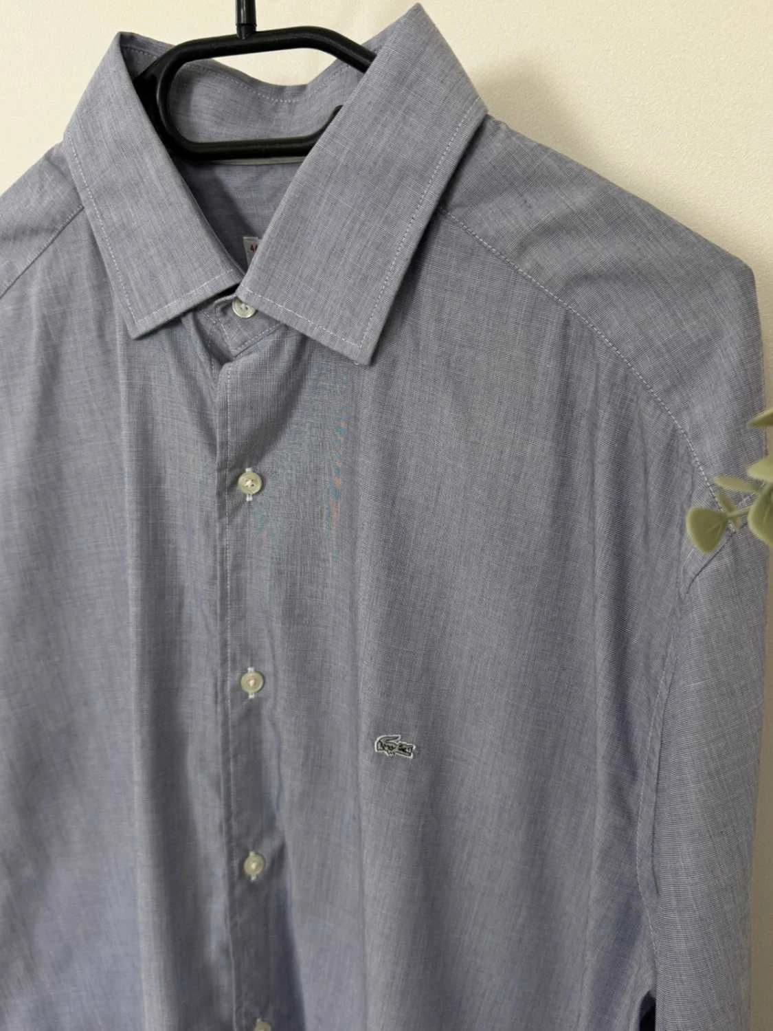 Chemise Lacoste coton bleu gris slim fit taille 44 - FP-260144 - Photo 3/8