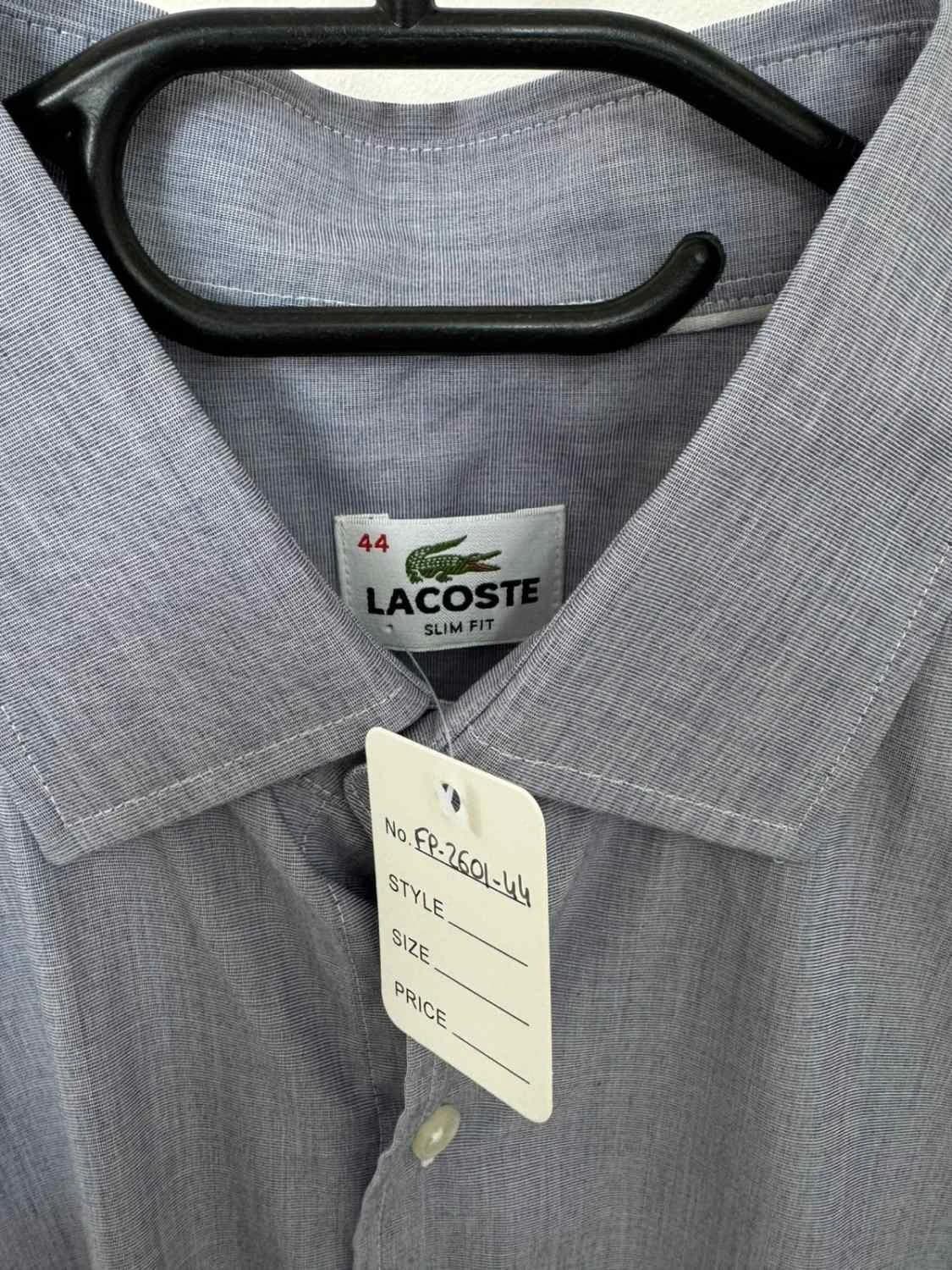 Chemise Lacoste coton bleu gris slim fit taille 44 - FP-260144 - Photo 4/8