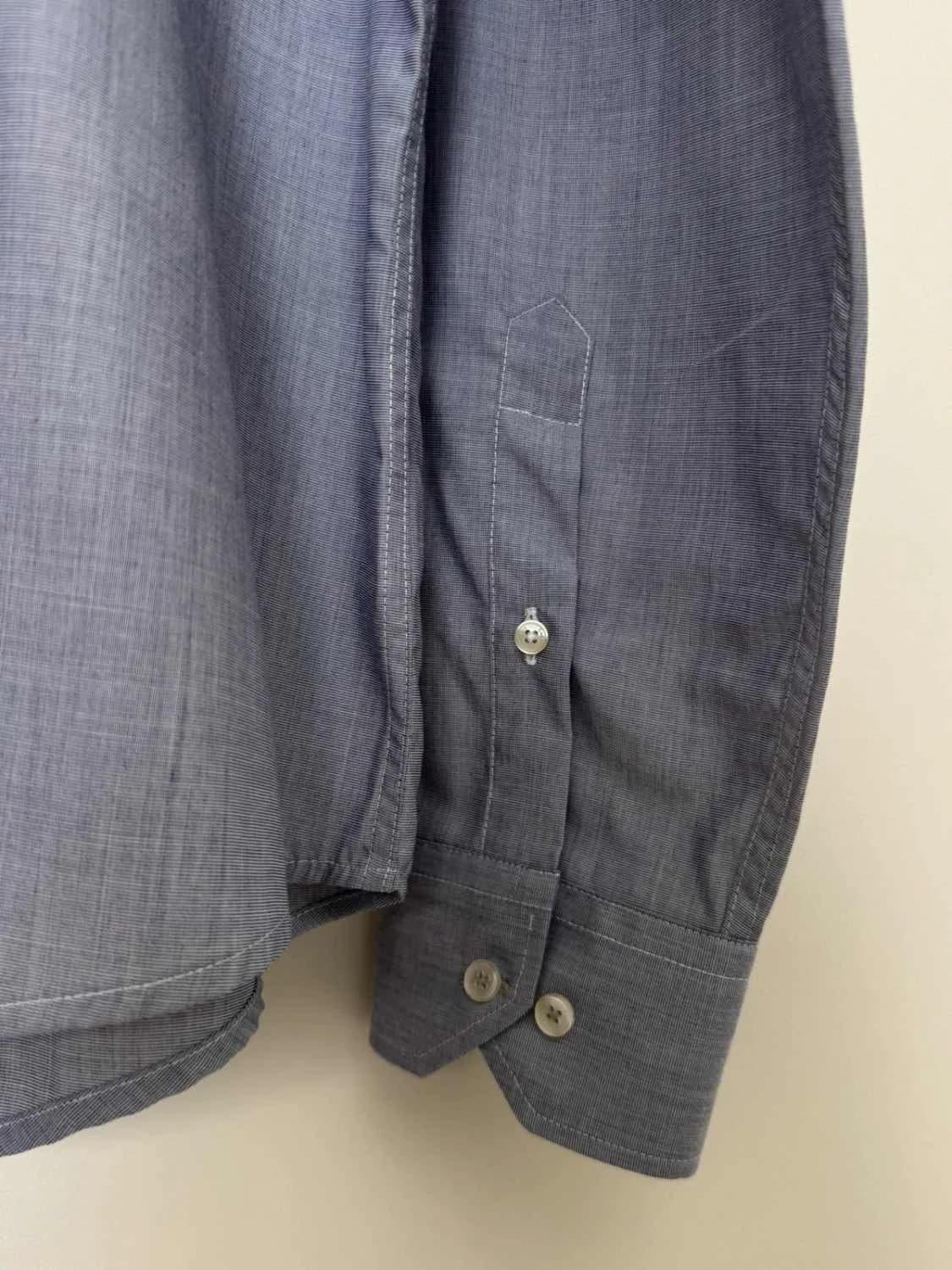 Chemise Lacoste coton bleu gris slim fit taille 44 - FP-260144 - Photo 5/8