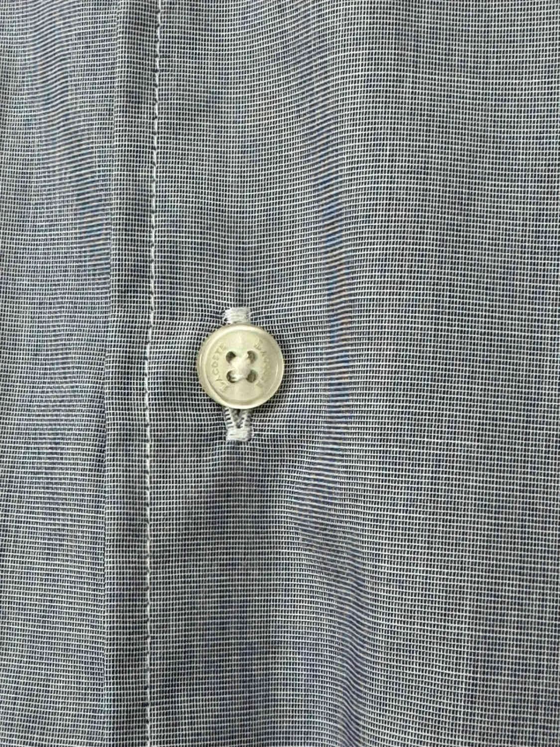 Chemise Lacoste coton bleu gris slim fit taille 44 - FP-260144 - Photo 6/8