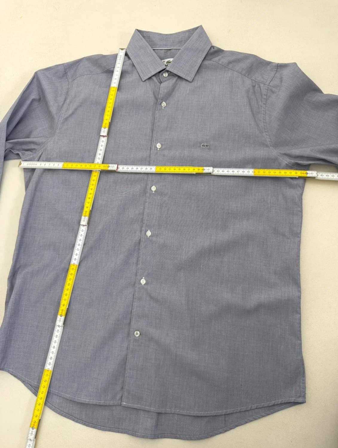Chemise Lacoste coton bleu gris slim fit taille 44 - FP-260144 - Photo 8/8