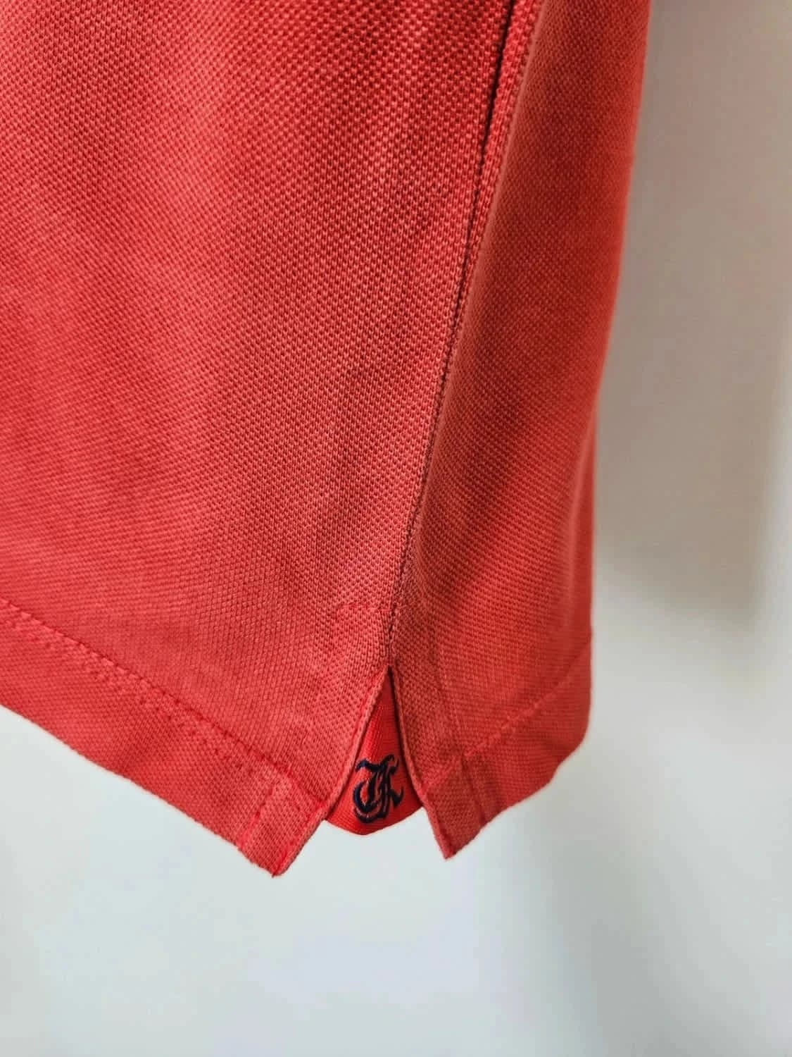 Polo rouge The Kooples Sport logo brodé noir Fitted taille L - Photo 5/7