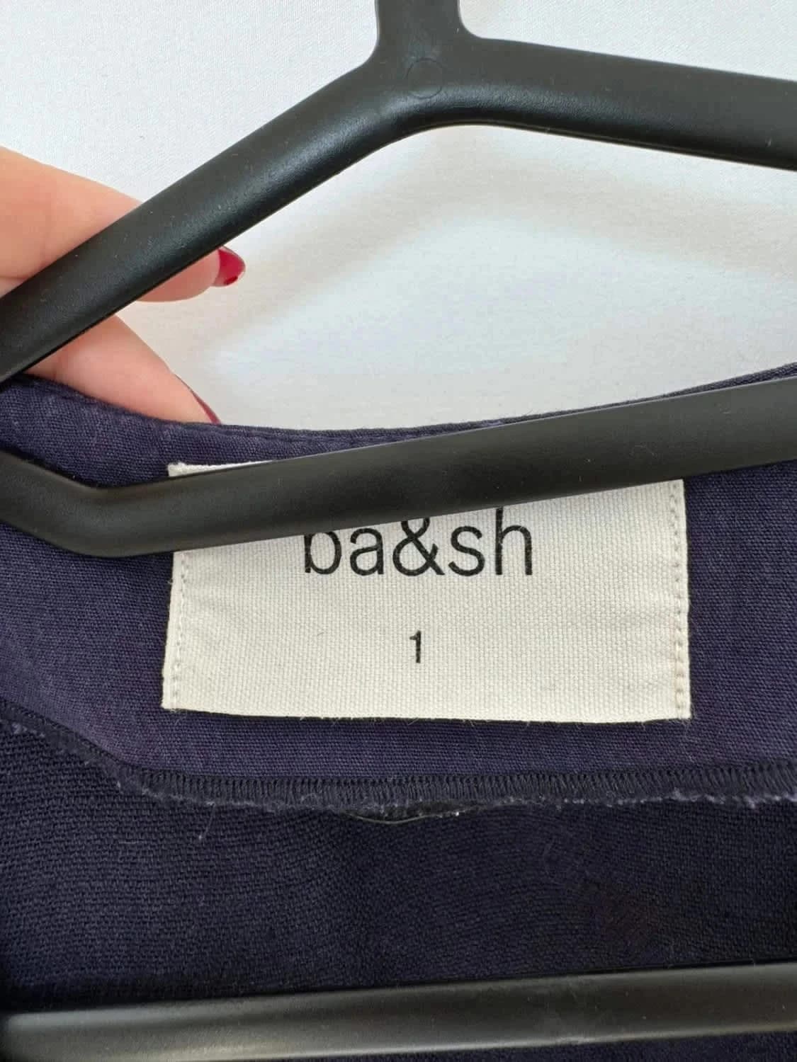 Robe courte cache-cœur ceinturé en lin Ba&sh Pia taille S - Photo 4/5