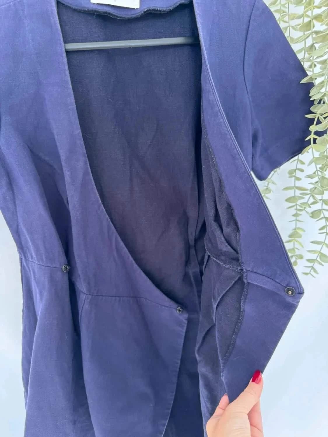 Robe courte cache-cœur ceinturé en lin Ba&sh Pia taille S - Photo 3/5