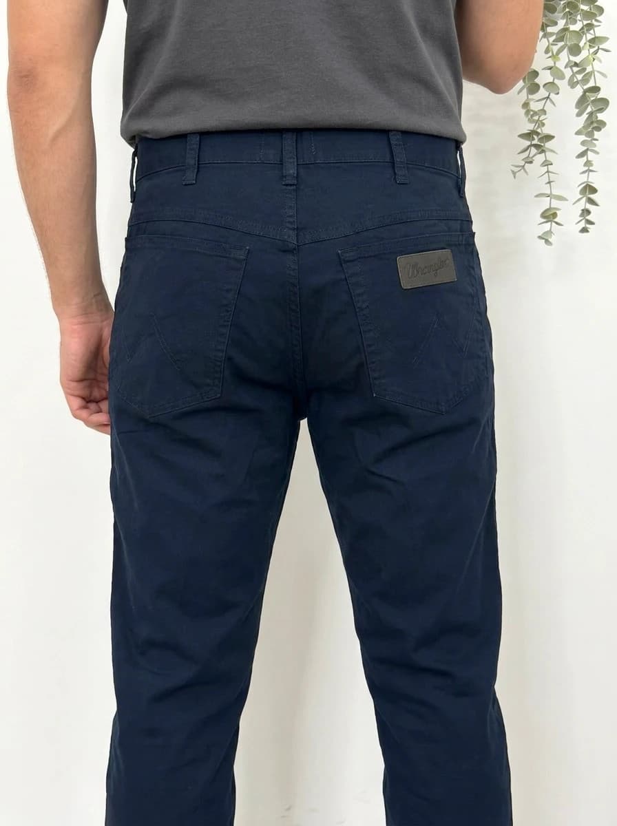Pantalon chino Wrangler Texas bleu marine coupe droite taille W32 L32 - Photo 1/10