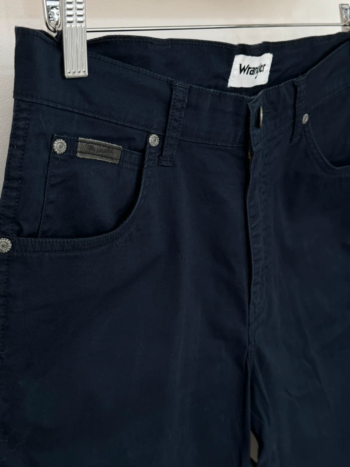 Pantalon chino Wrangler Texas bleu marine coupe droite taille W32 L32 - Photo 3/10