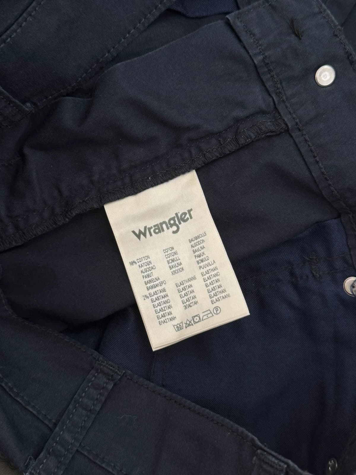 Pantalon chino Wrangler Texas bleu marine coupe droite taille W32 L32 - Photo 6/10
