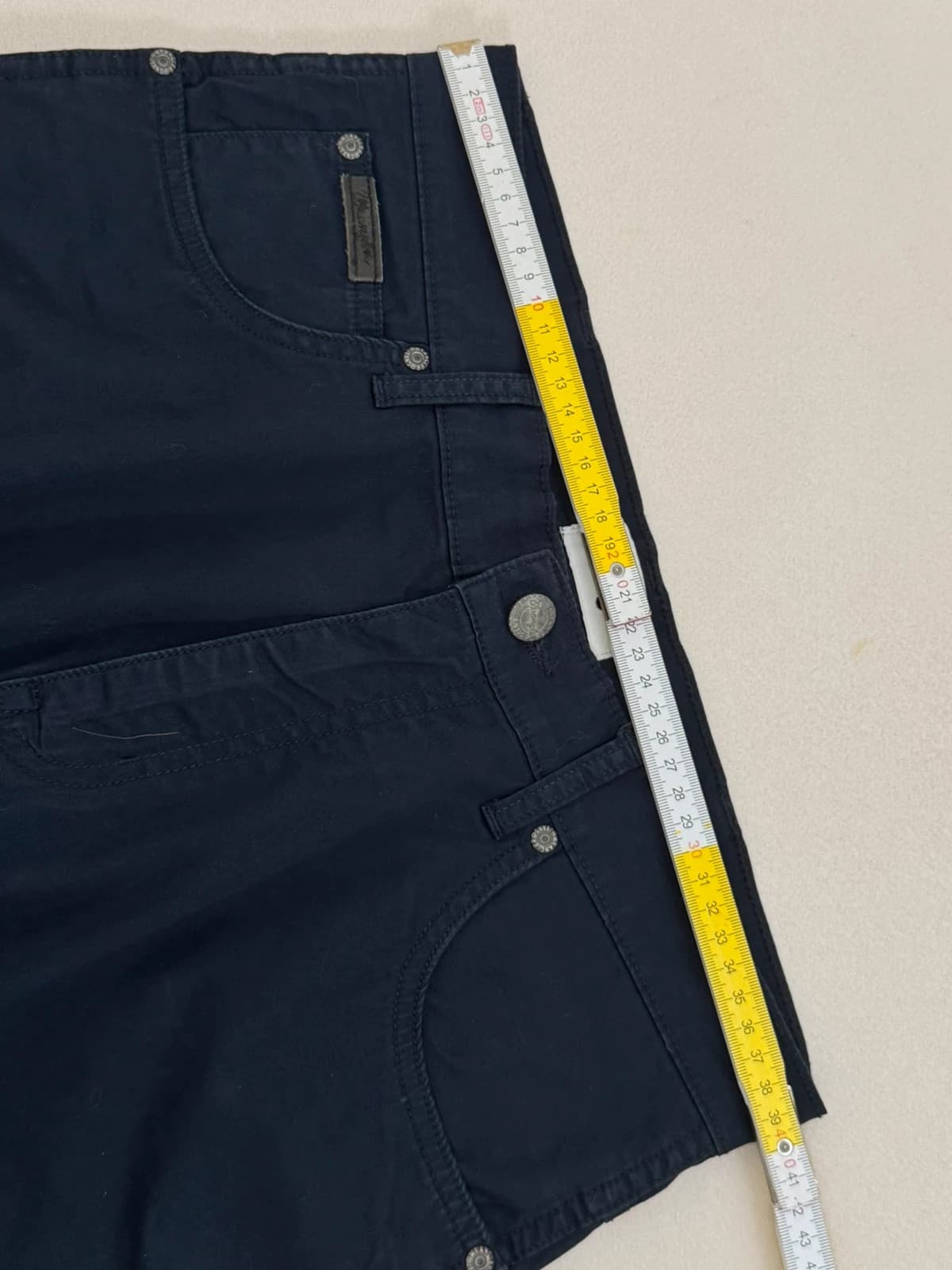 Pantalon chino Wrangler Texas bleu marine coupe droite taille W32 L32 - Photo 9/10