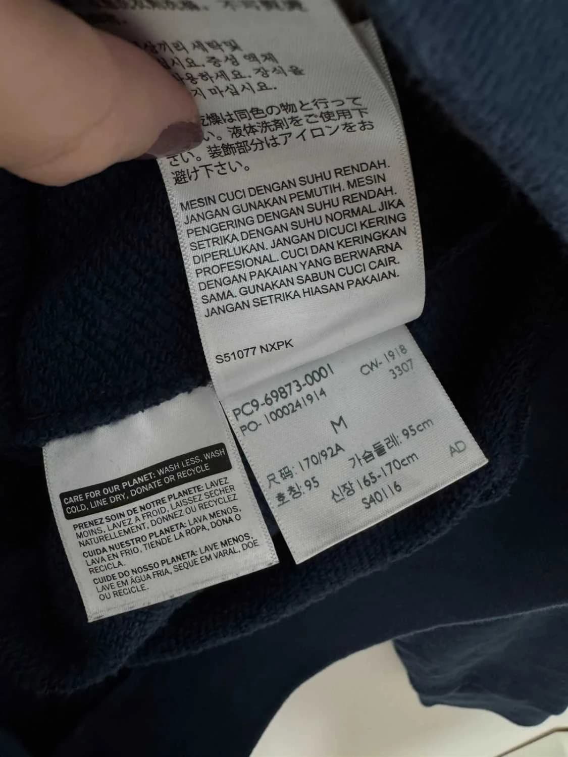 Sweatshirt Levi's bleu marine empiècement tartan logo argenté taille M - FP2512104 - Photo 6/7