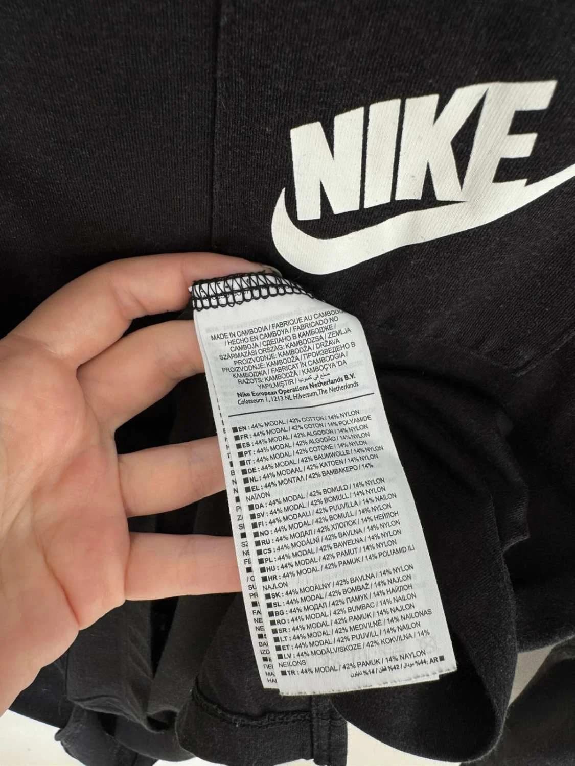 T-shirt manches longues Nike coton noir poche poitrine taille XS - FP2512130 - Photo 6/7