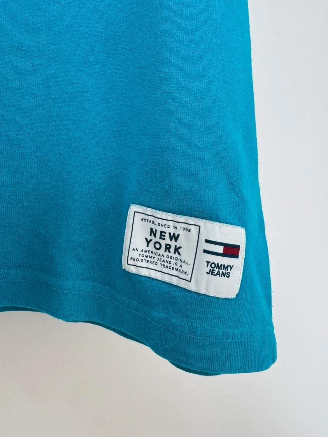 T-shirt coton Tommy Jeans bleu signature brodée New York taille M - FP2512203 - Photo 4/9
