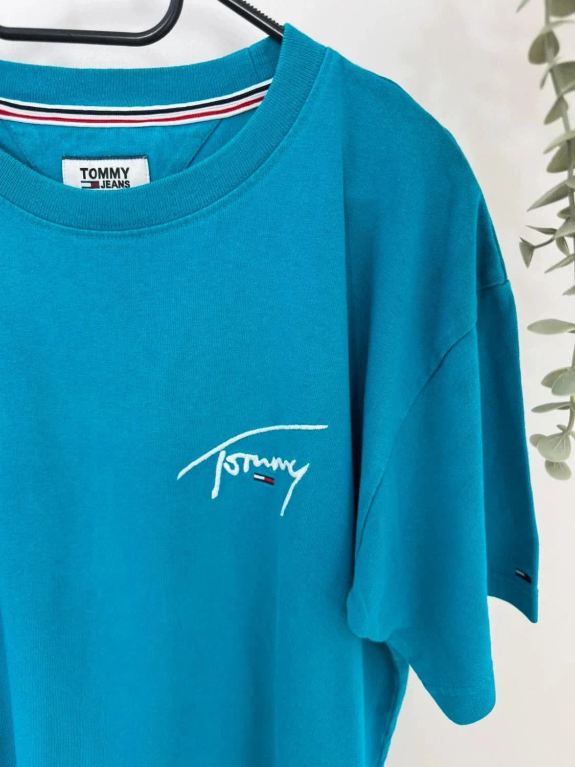 T-shirt coton Tommy Jeans bleu signature brodée New York taille M - FP2512203 - Photo 7/9